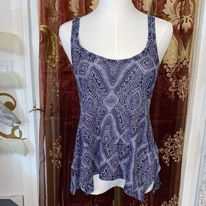 H&M Navy Geometric Tank Top